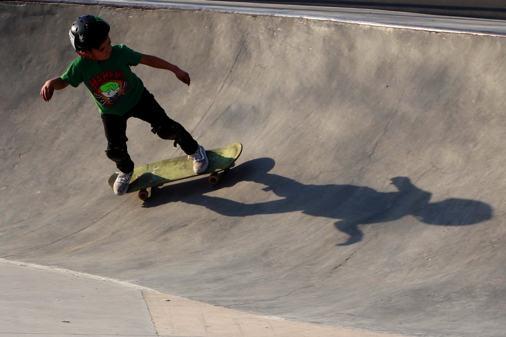 El skateboarding admirado desde de otra perspectiva