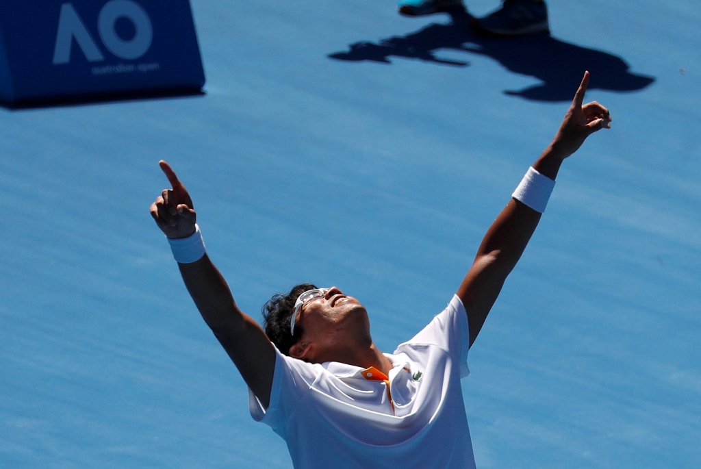 Hyeon Chung en festejo 