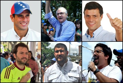 Algunos de los líderes opositores que no podrán aspirar a ser candidatos en las elecciones de Venezuela.