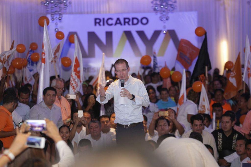 Ricardo Anaya durante un evento de precampaña en Acapulco, Guerrero.  