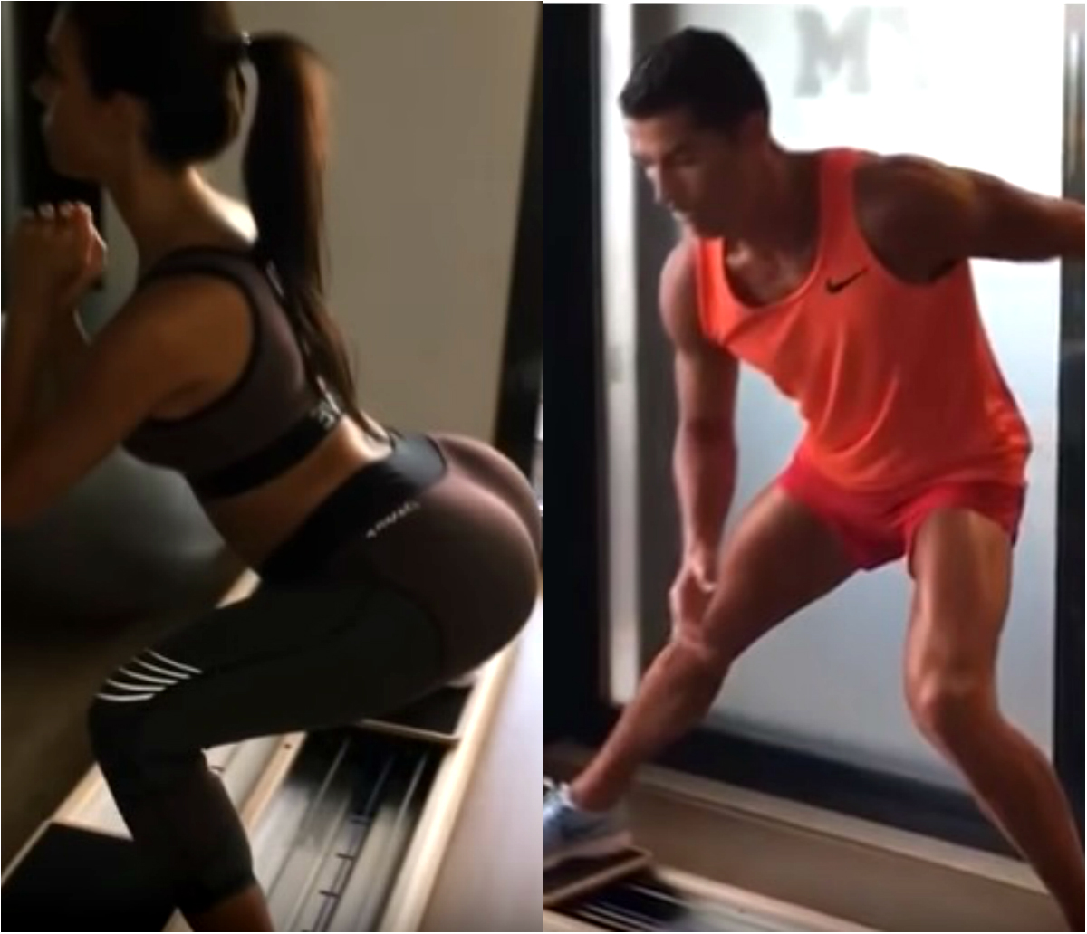 La espectacular rutina de ejercicios de Cristiano Ronaldo y de su novia, Georgina Rodríguez