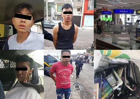Los detenidos tenían en su poder los objetos robados.