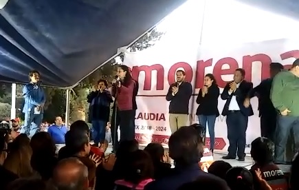 El evento transcurrió con tranquilidad y Sheinbaum acusó que en Coyoacán, como en toda la ciudad, se ha asentado la corrupción.