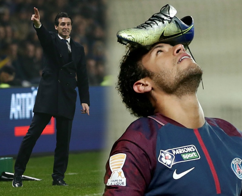Unai Emery y Neymar