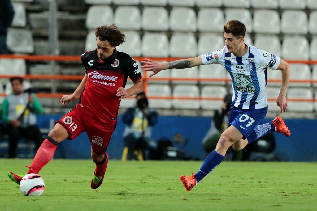 Aguirregaray en un partido con Xolos