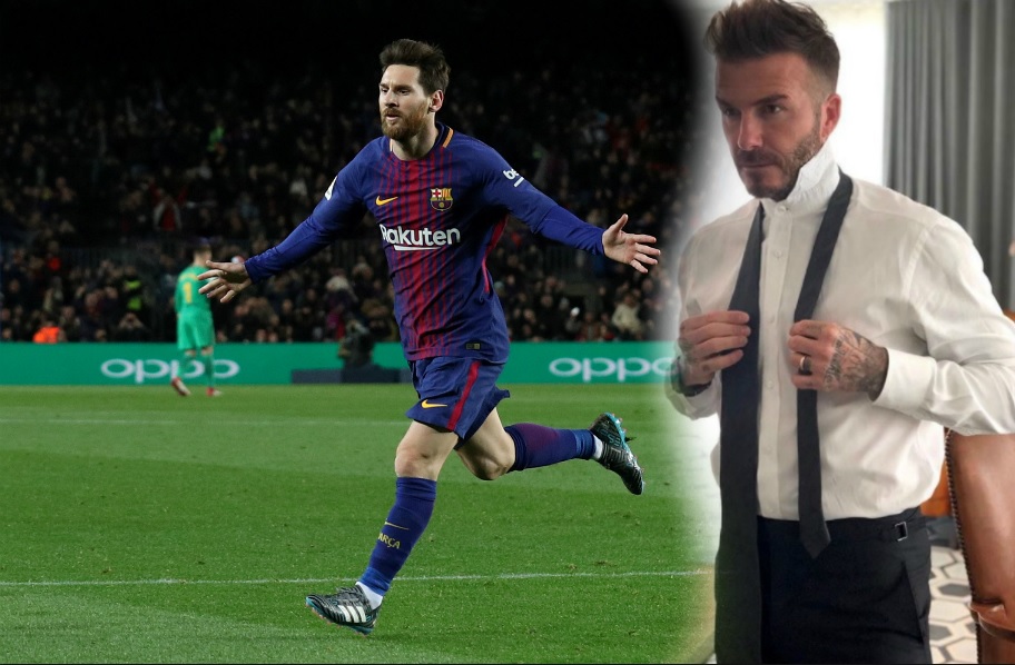 Leo Messi y David Beckham
