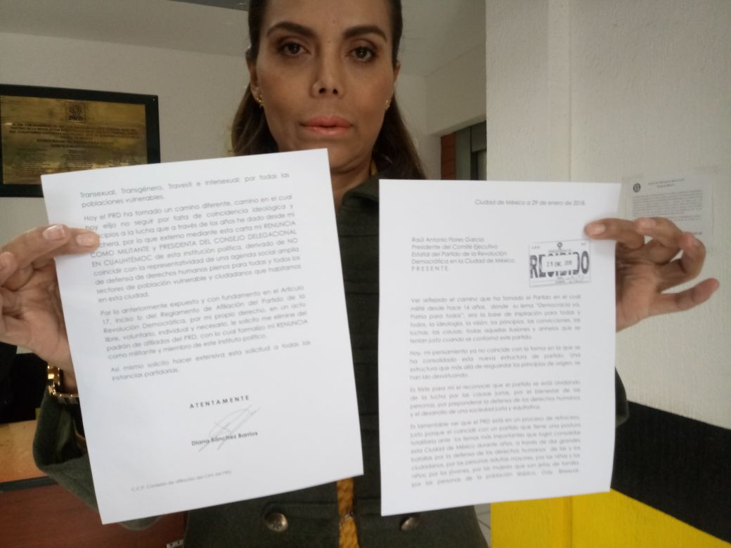 En 2015, Sánchez Barrios se registró ante el PRD-DF como precandidata a la jefatura delegacional en Cuauhtémoc y en 2012 a la Asamblea Legislativa.