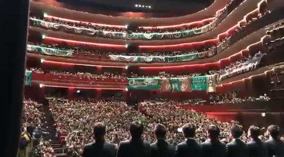 Teatro donde se realizó la presentación de los jugadores