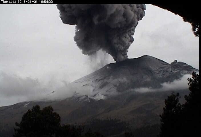 Así fue la nueva explosión del Popocatépetl.