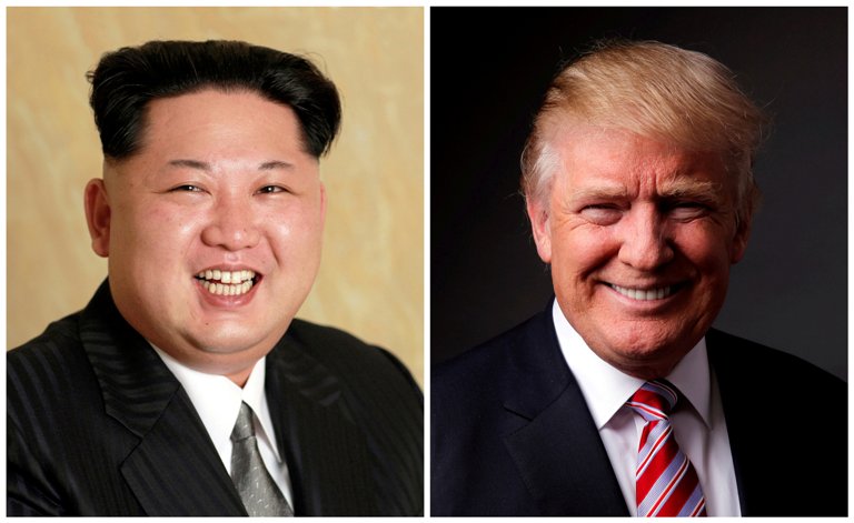El presidente de EU, Donald Trump y su par norcoreano, Kim Jong-un.