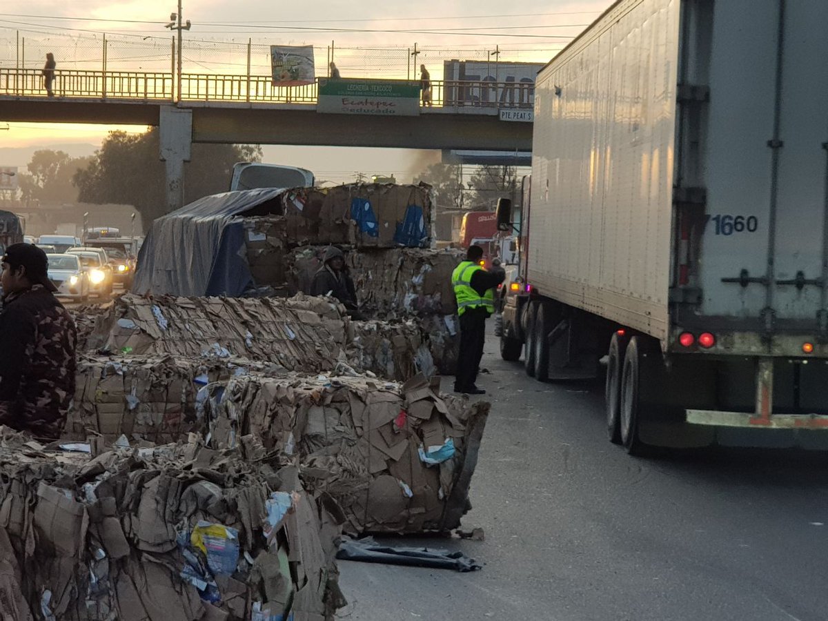 Accidente en la carretera Texcoco-Ecatepec.