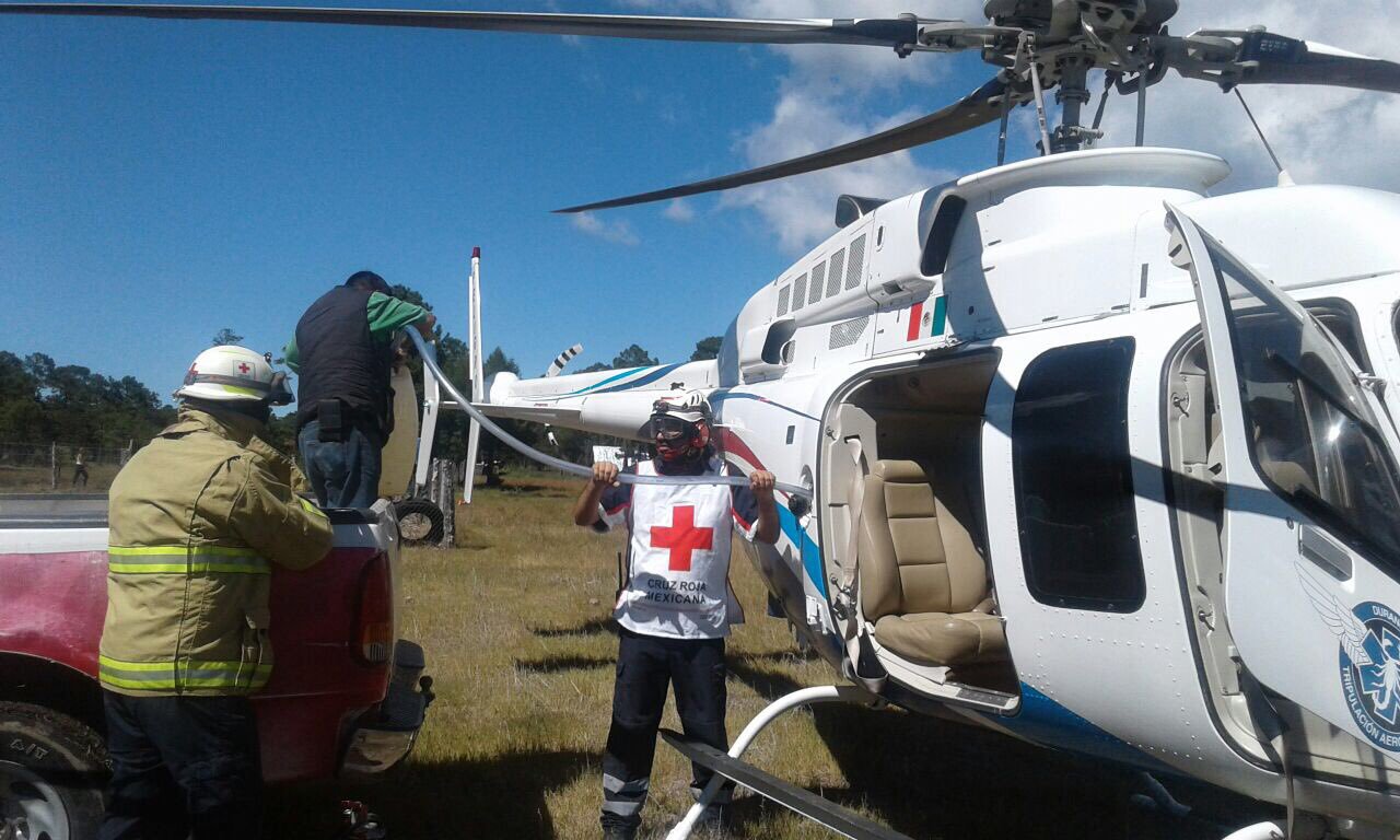 Seis de los 13 heridos fueron trasladados vía aérea a hospitales de la ciudad de Durango.
