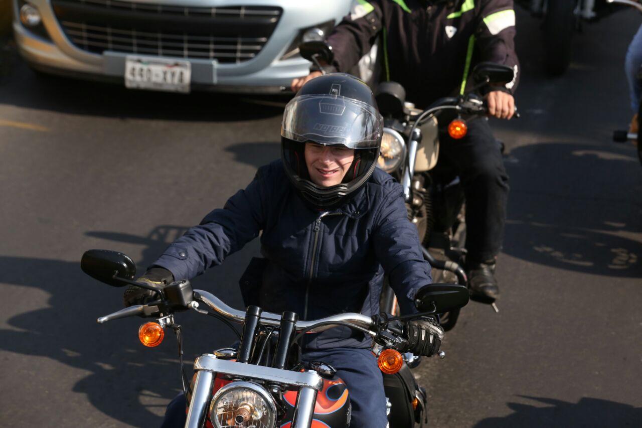 Los motociclistas se concentraron en la Plaza Ciudad Jardín desde las 8:30 horas.