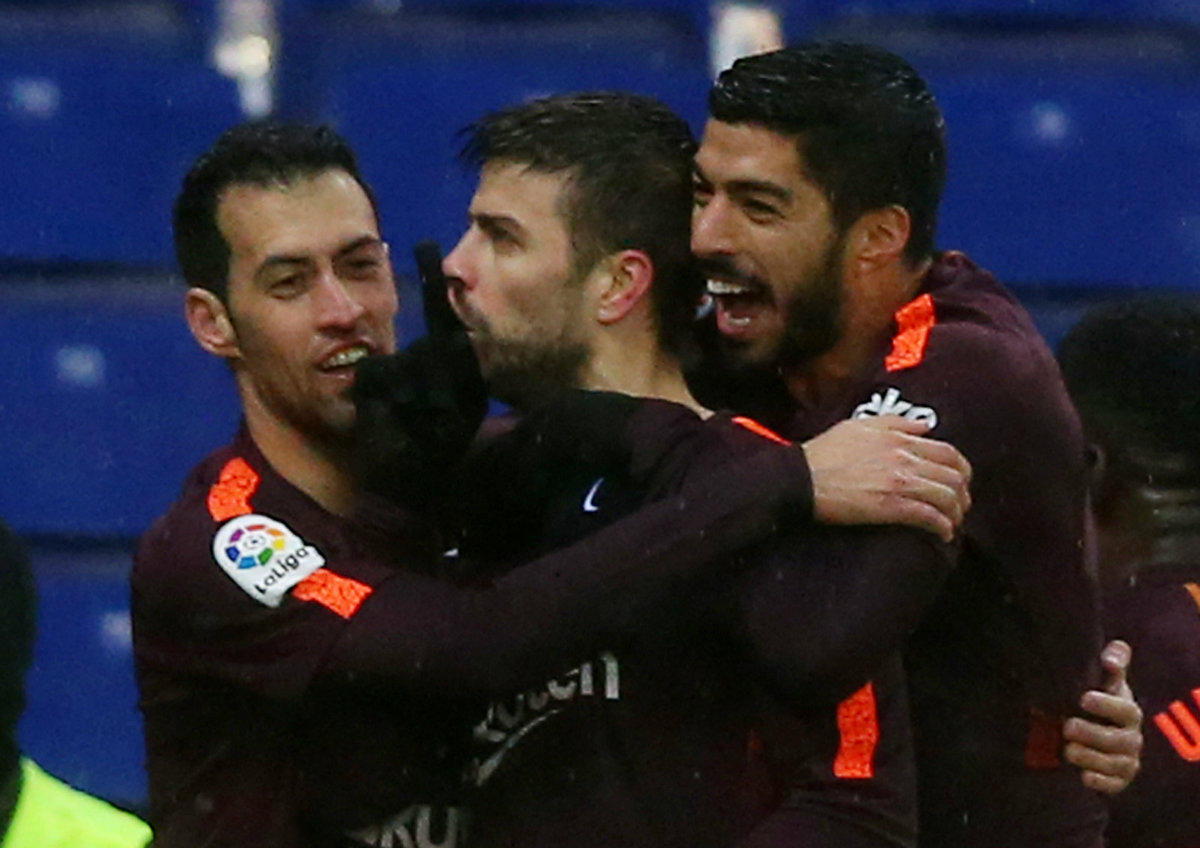 Gerard Piqué marcó el gol del empate ante el Espanyol