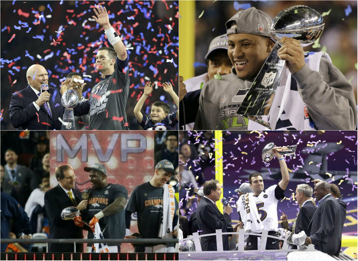Tom Brady, Malcom Smith, Von Miller y Joe Flacco, últimos MVP en el Super Bowl