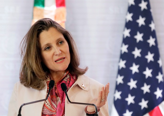 La canciller de Canadá, Chrystia Freeland.