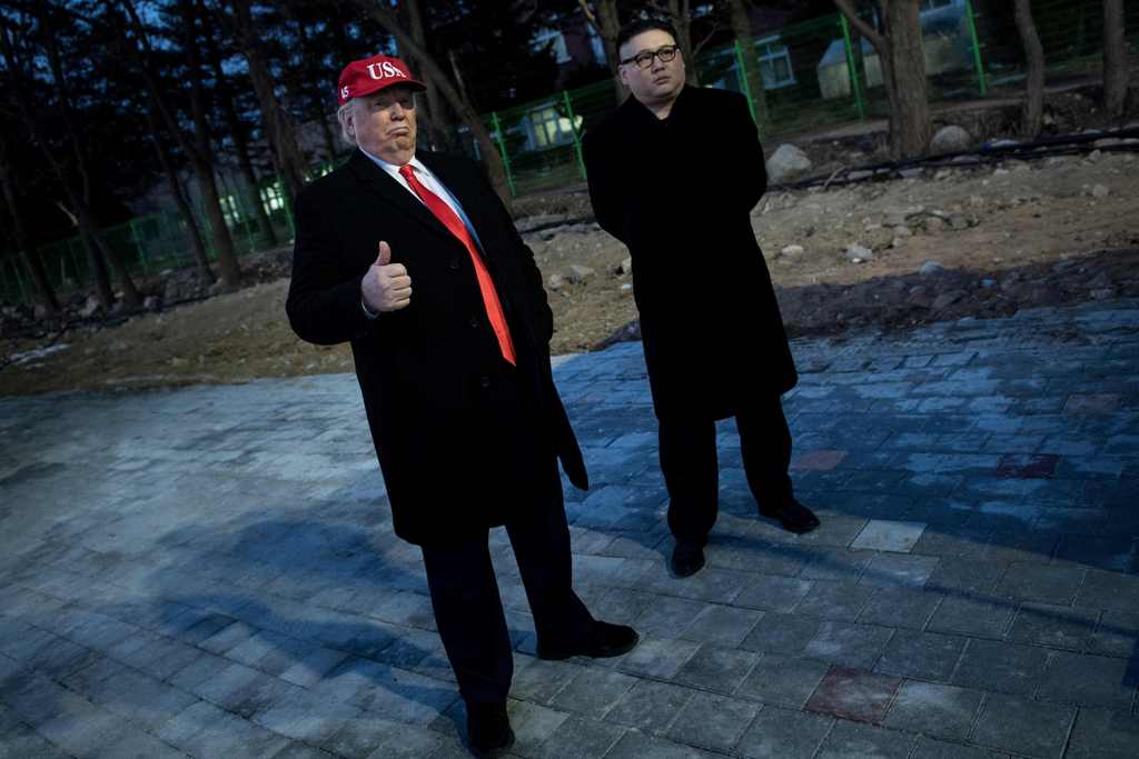 Dobles de Donald Trump y Kim Jong-un aparecieron en la inauguración de Pyeongchang 2018 