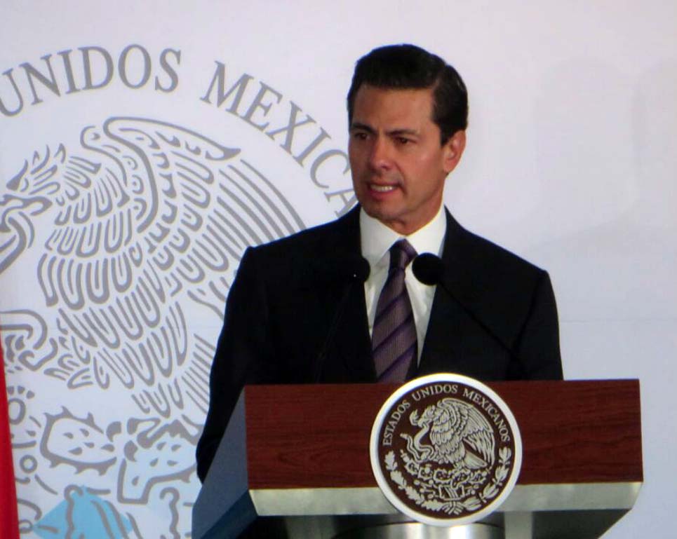 El presidente Enrique Peña Nieto durante la ceremonia.