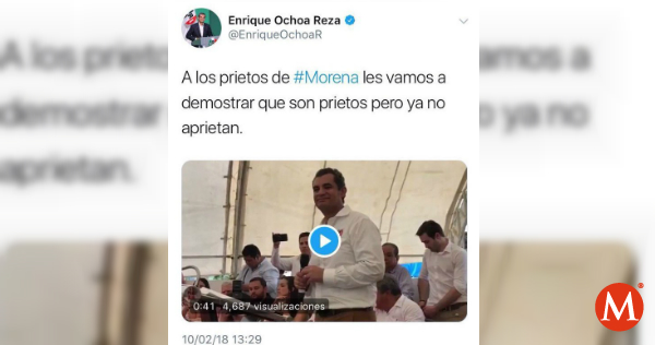 que "A los prietos de Morena les vamos a demostrar que son prietos pero ya no aprietan"