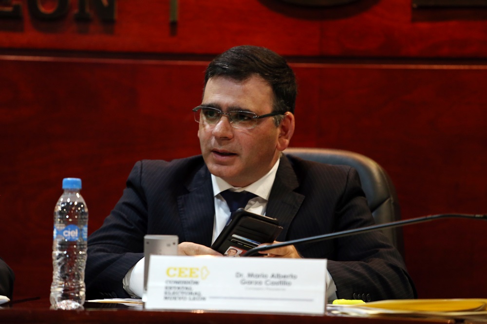 El presidente de la Comisión Estatal Electoral, Mario Alberto Garza Castillo.