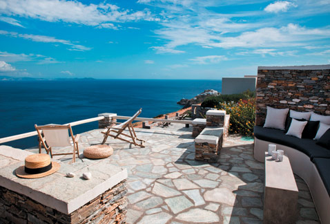 El hotel Verina Astra en Sifnos, Grecia.