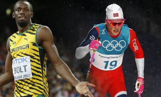 El noruego Johannes Kläbo retó a Usain Bolt 