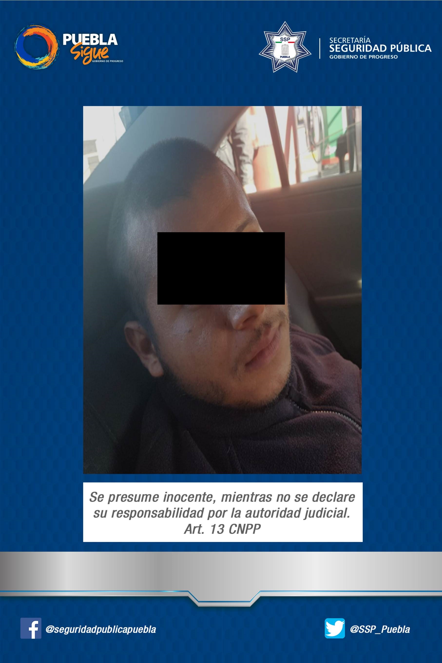 El sujeto aprehendido manejaba una unidad de transporte de carga, misma que había sido robada con lujo de violencia horas previas.