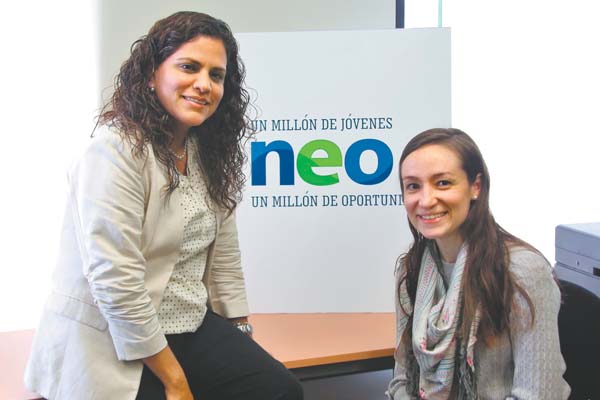 María del Roble García y Melissa Colter, de la organización Neo.