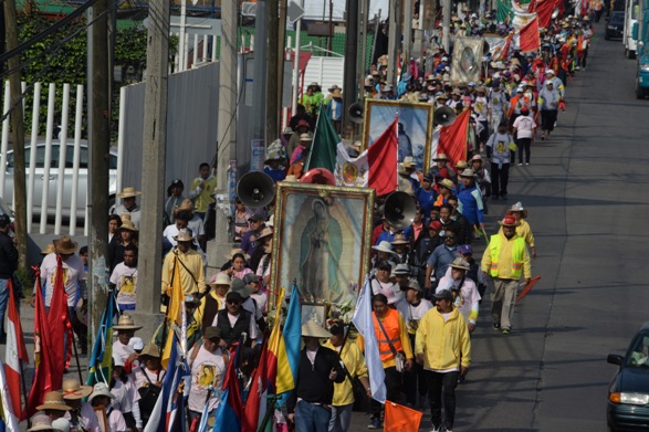 Los peregrinos que vendrán caminando desde Toluca podrían tomar avenida Constituyentes, Paseo de la Reforma y la calzada de Guadalupe, aunque esta rut