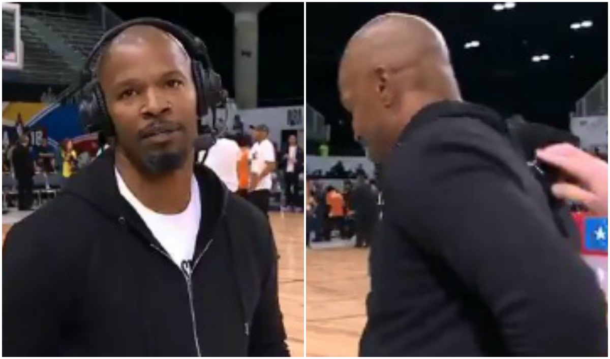 Así reaccionó Jamie Foxx cuando le preguntaron por Katie Holmes.