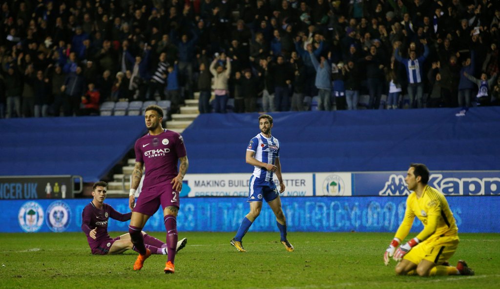 Wigan sorprendió al Manchester City en la FA Cup