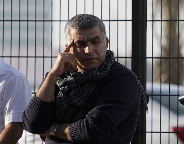Nabeel Rajab fue condenado a 5 años de prisión por criticar al gobierno en Twitter.