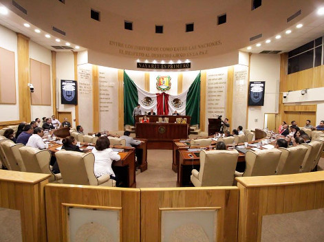 Cámara de Diputados de Nayarit en sesión. 