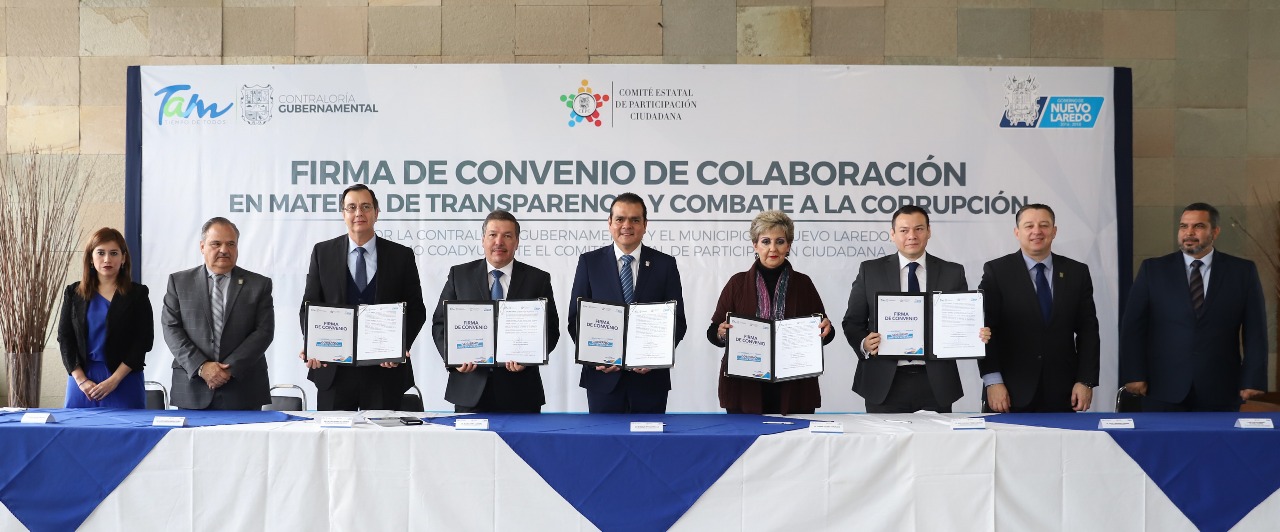 Firma de convenio en materia de Transparencia y combate a la Corrupción. 