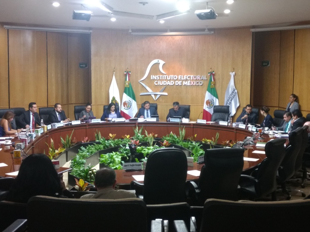 Sesión ordinaria del Instituto Electoral de la Ciudad de México.