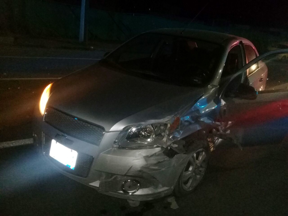 El accidente dejó únicamente daños materiales.