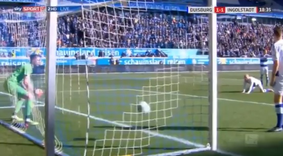 Mark Flekken al momento de su error