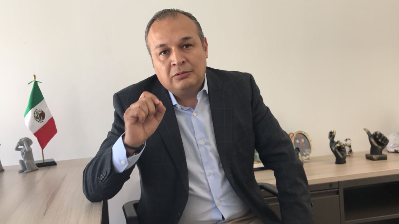 El diputado, Guillermo Aguirre Fonseca, integrante de la comisión de Seguridad en el Congreso estatal.