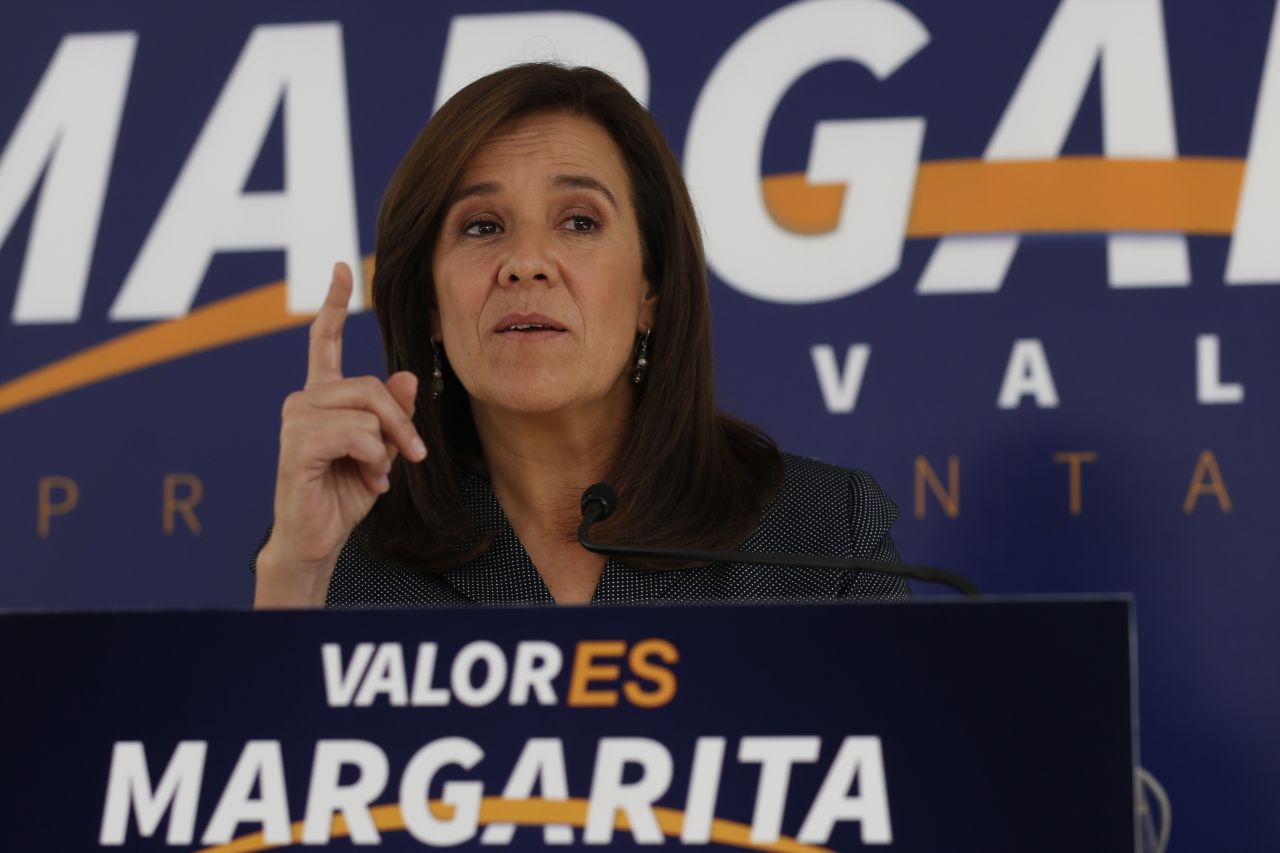 Conferencia de prensa de Margarita Zavala aspirante independiente a la presidencia. 