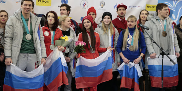 Atletas rusos en los Juegos Olímpicos de Pyeongchang 