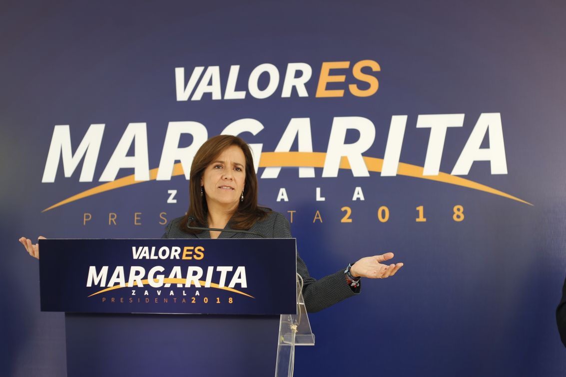 Conferencia de prensa de Margarita Zavala, aspirante independiente a la presidencia.