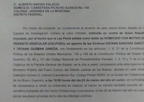 La Fiscalía General de Guerrero citó a declarar al dueño del Ferrari que se incendió el lunes. 