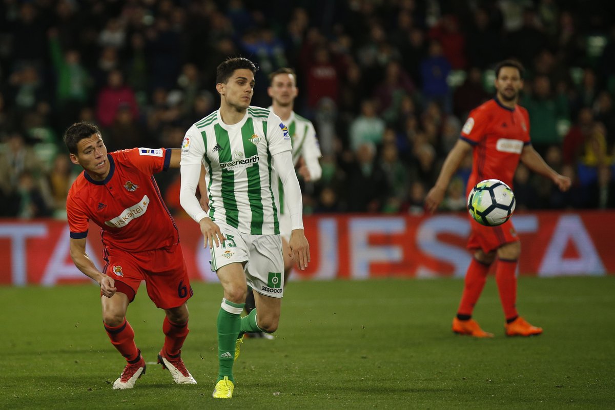 Héctor Moreno en el juego Real Sociedad vs. Real Betis