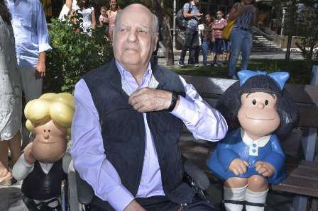 Quino y las estatuas de Pablo Irrgang