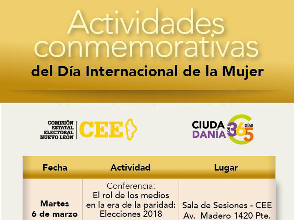 La CEE invita a los ciudadanos a participar en los eventos por el Día de la Mujer