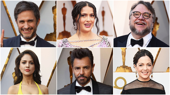 Gael García, Salma Hayek, Guillermo del Toro, Eiza González, Eugenio Derbez y Natalia Lafourcade.