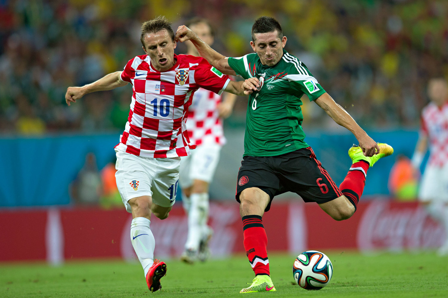 Duelo entre Croacia y México en el Mundial de Brasil 2014