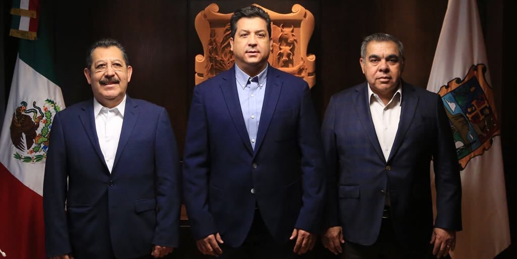 Toma protesta, el gobernador Francisco García Cabeza de Vaca a nuevo secretarios de Seguridad Pública. 