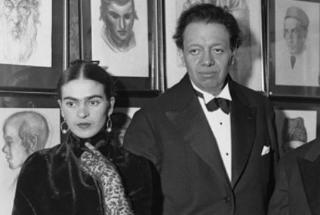 Diego y Frida en 1934, durante su viaje a Nueva York