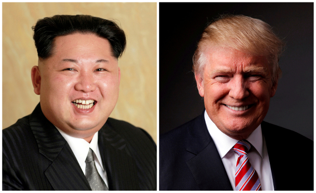 Los presidentes de Corea del Norte y Donald Trump.